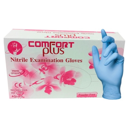 Comfort Plus Nitrile Examination Gloves Powder-Free, 3.8gm (10boxes/Carton)